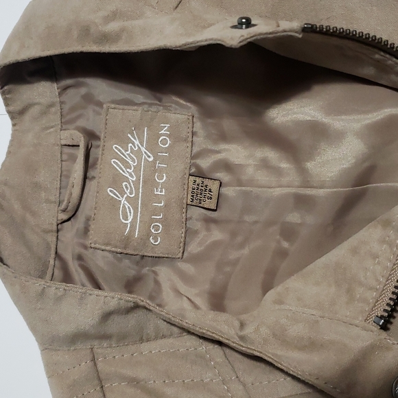 Excellent Condition- Sebby Faux Suede Jacket Tan Taupe Size Small - Picture 6 of 10